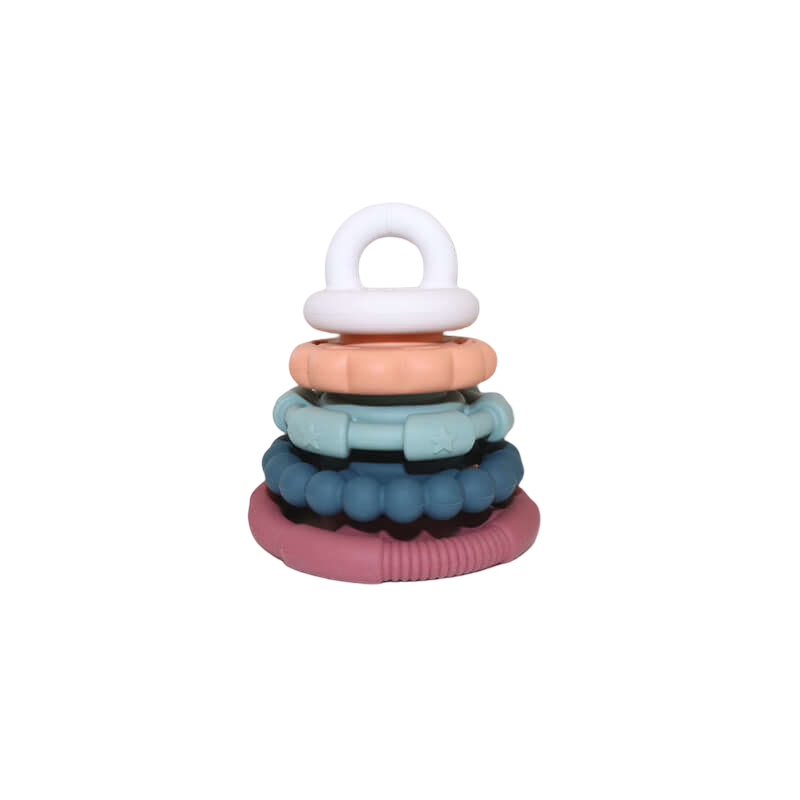 Jellystone Designs Rainbow Stacker and Teether Toy - Earth