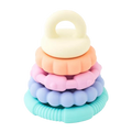 Jellystone Designs 彩虹疊疊樂與臼齒玩具 - 粉彩