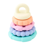 Jellystone Designs 彩虹疊疊樂與臼齒玩具 - 粉彩