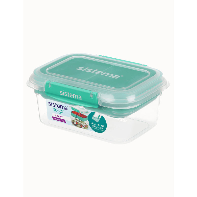 Sistema® Rectangle Stax™ TO GO™ 1公升