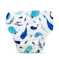 Charlie Banana Reusable Swim Diaper Drawstring - The Whale on White