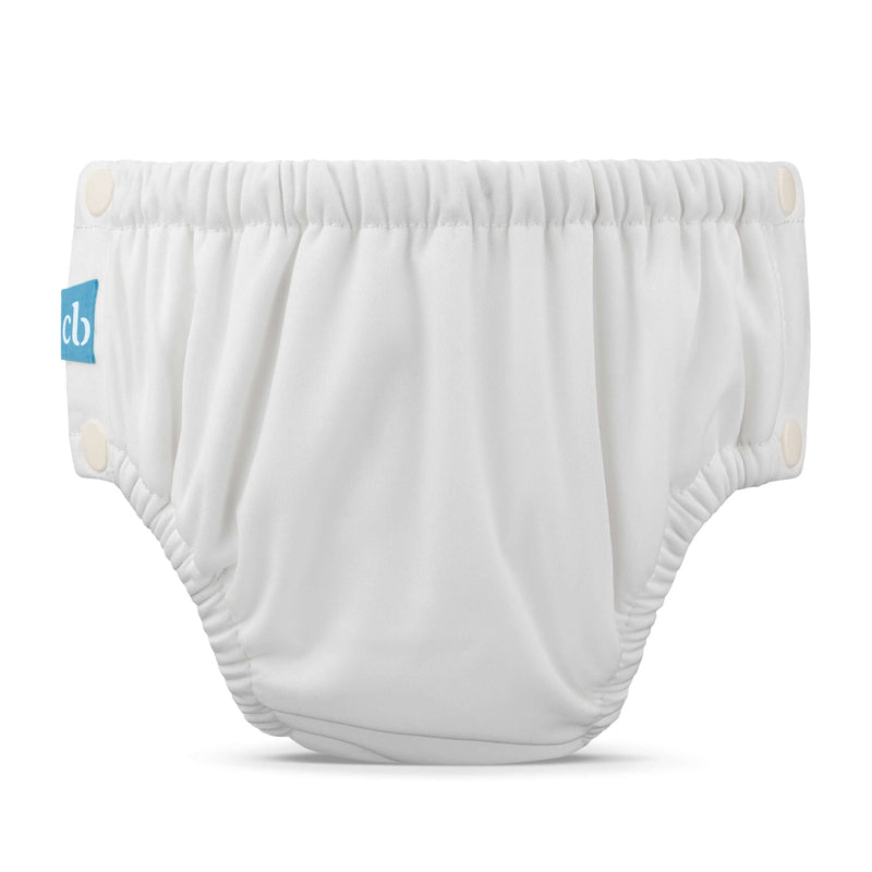 Charlie Banana Reusable Swim Diaper Snaps S - White