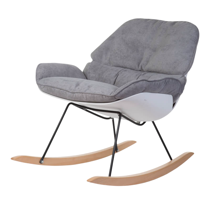 Childhome Rocking Lounge Chair - White / Grey