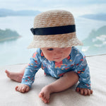 棉豬海龜圖案嬰兒幼兒防曬泳衣