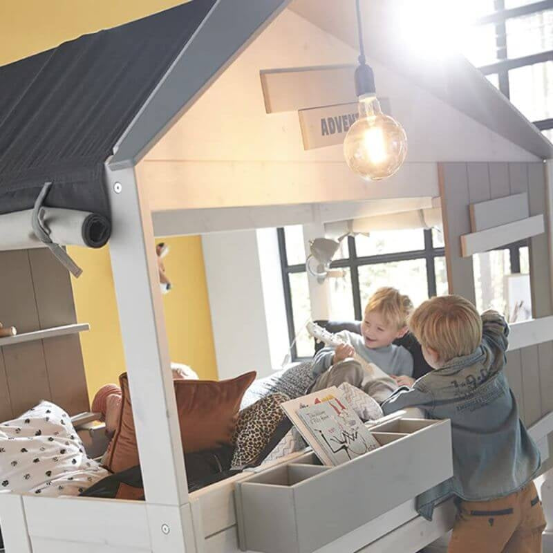 LIFETIME Kidsrooms Semi High House Bed - Hideout 90x200cm