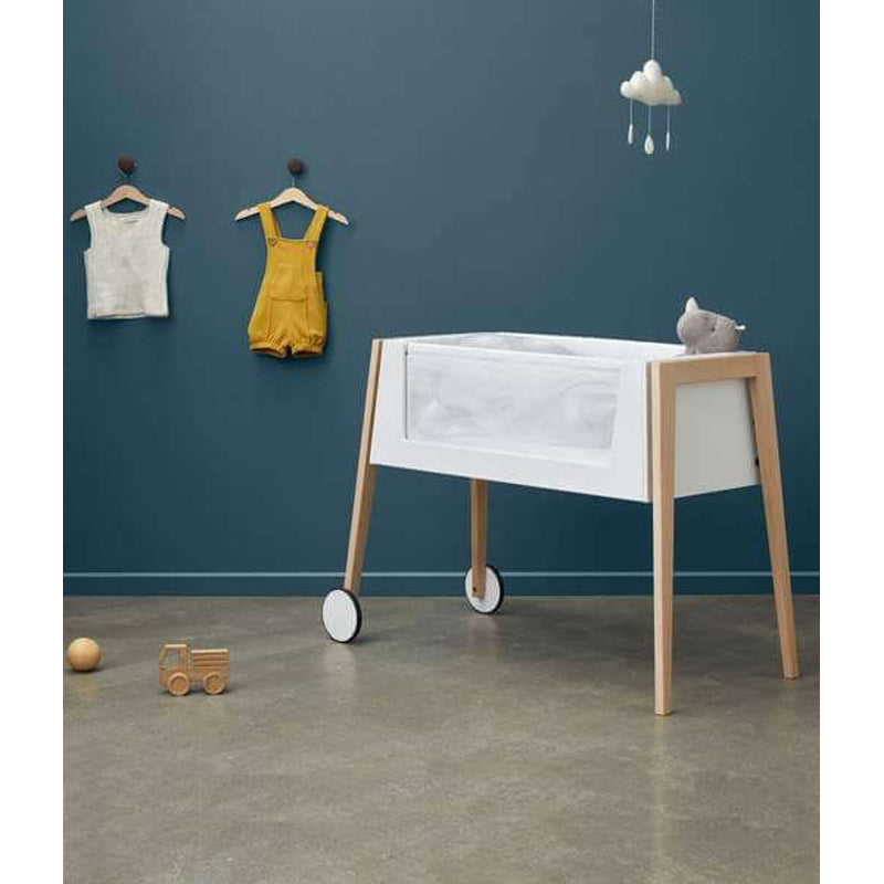 Leander Linea Side-by-Side Bed with Mattress - Oak