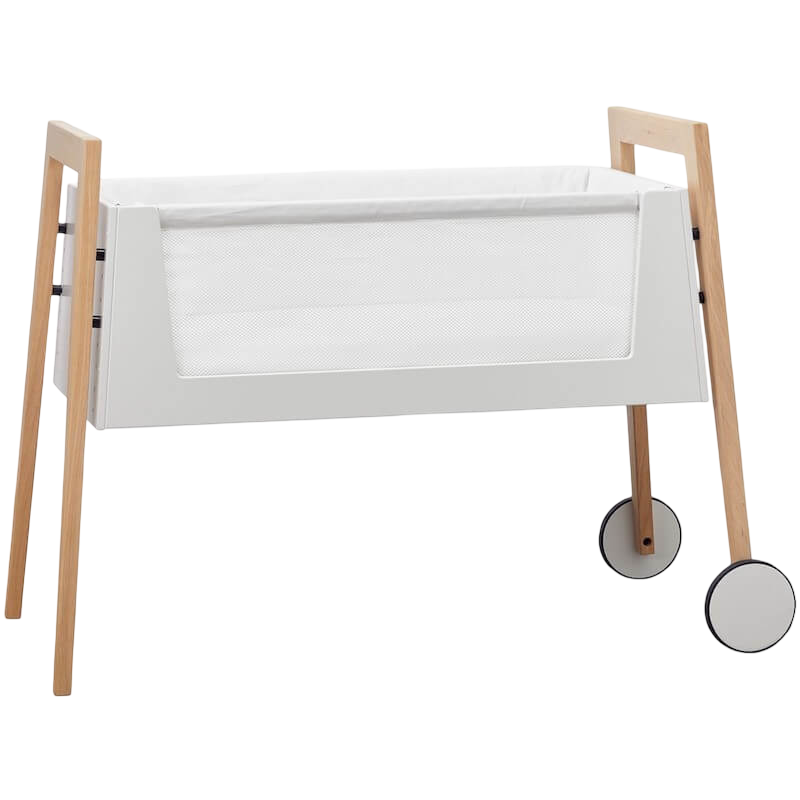 Leander Linea Side-by-Side Bed with Mattress - Oak