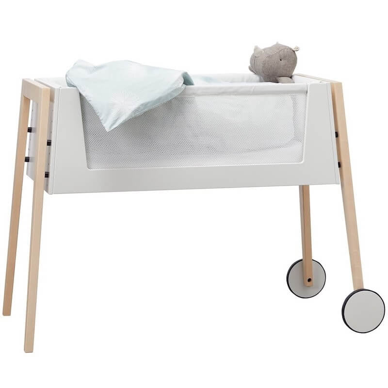 Leander Linea Side-by-Side Bed with Mattress - Oak