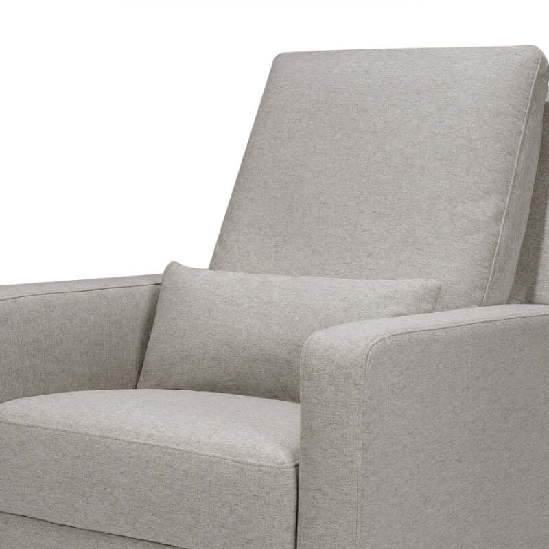 Babyletto Sigi Recliner & Glider - Performance Grey Eco-Weave with Light Wood Base