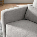 Babyletto Sigi Recliner & Glider - Performance Grey Eco-Weave with Light Wood Base