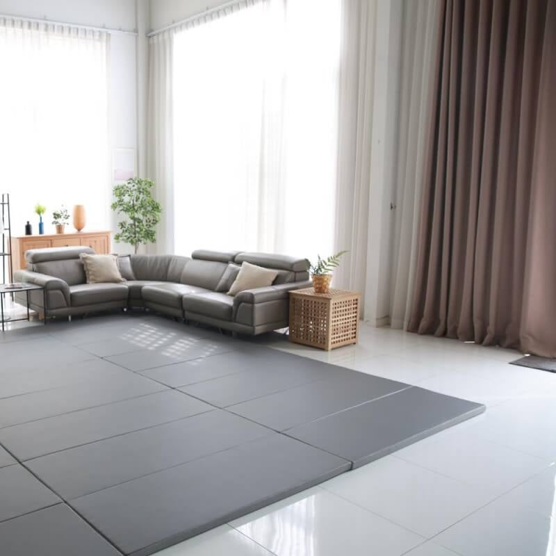 Caraz Signature Clean Folder Mat 200 x 140 x 4cm - Solid Grey