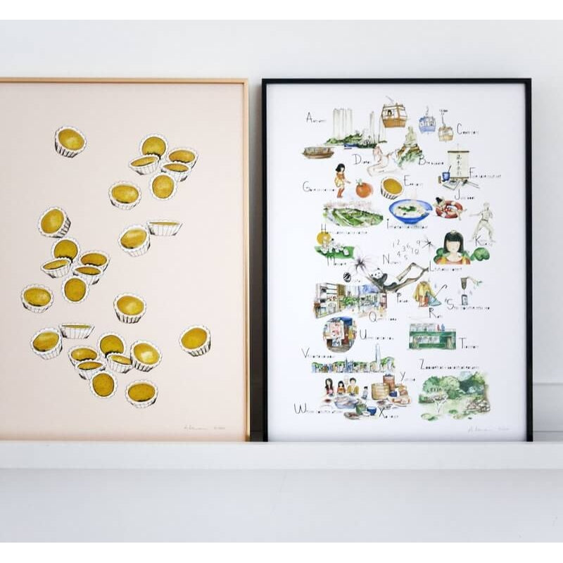 Hong Kong from A to Z Signed Art Print ABC