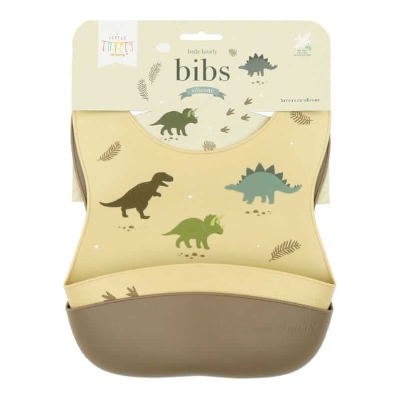 A Little Lovely Company Silicone Bibs (Set of 2) - Dinosaurs