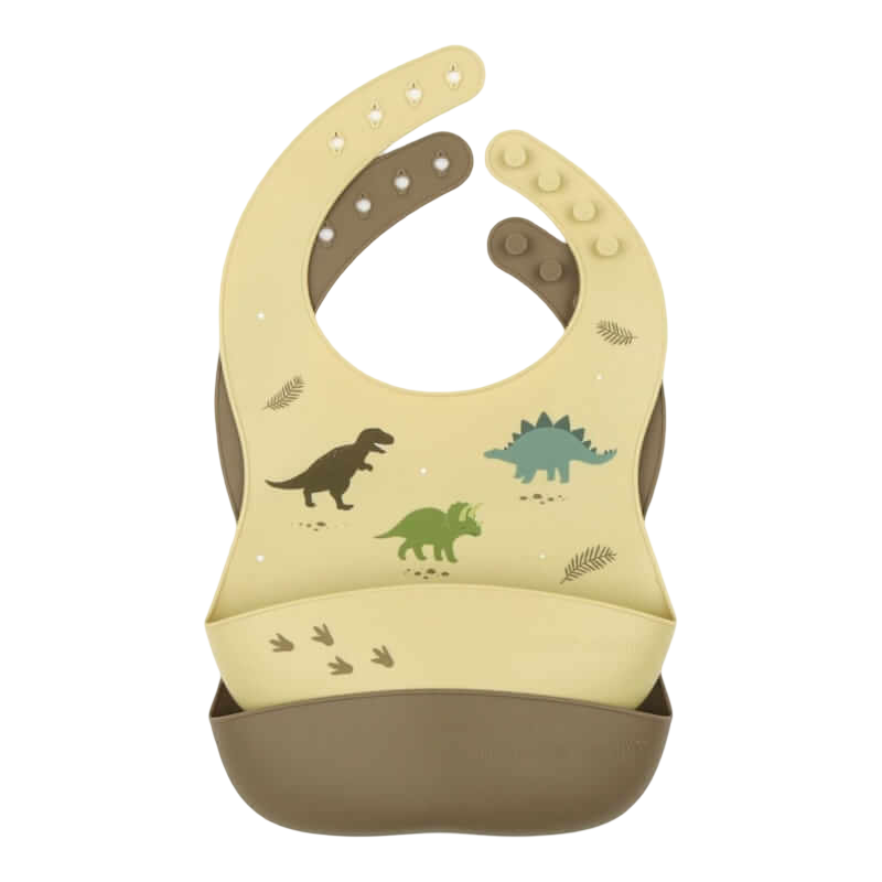 A Little Lovely Company Silicone Bibs (Set of 2) - Dinosaurs