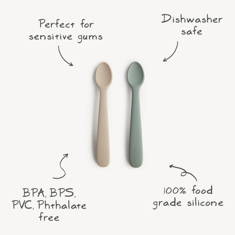 Mushie Silicone Feeding Spoons 2-Pack