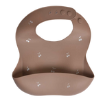Milk It Baby Silicone Printed Bib - Cherry Muave