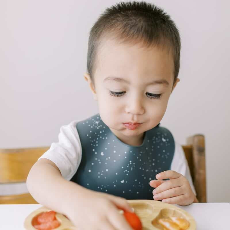 Milk It Baby Silicone Printed Bib - Galaxy Grey