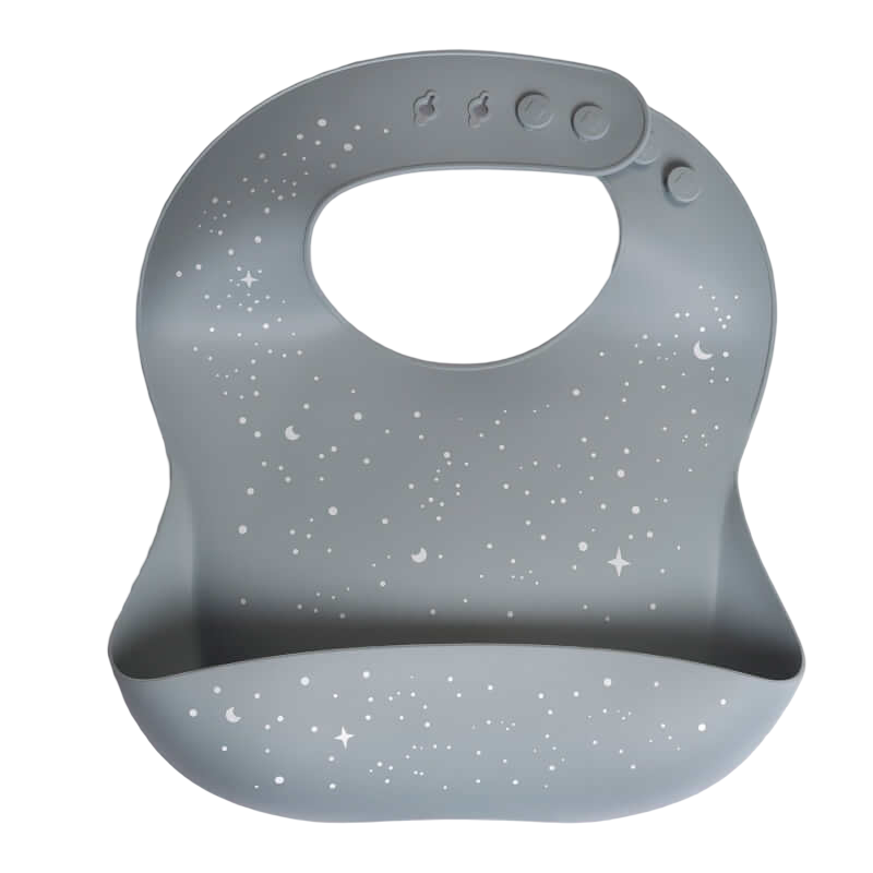 Milk It Baby Silicone Printed Bib - Stardust Blue