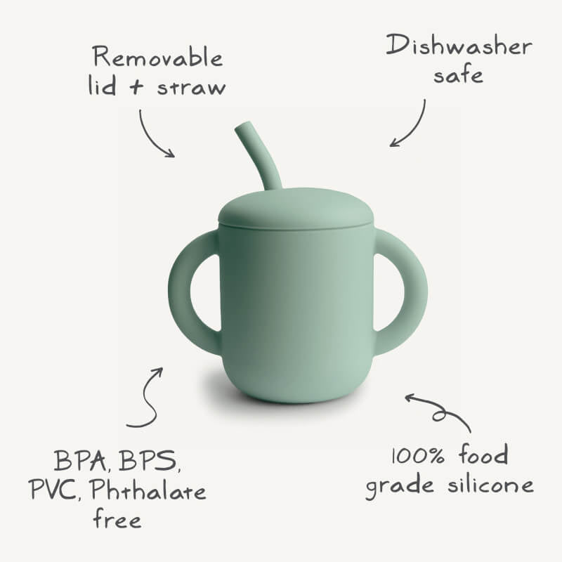 Mushie Silicone Training Cup + Straw