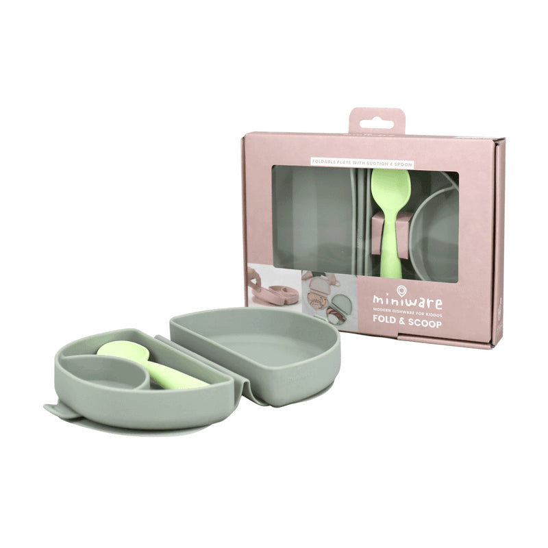 Miniware SiliFold Portable Plate and Scoop Set
