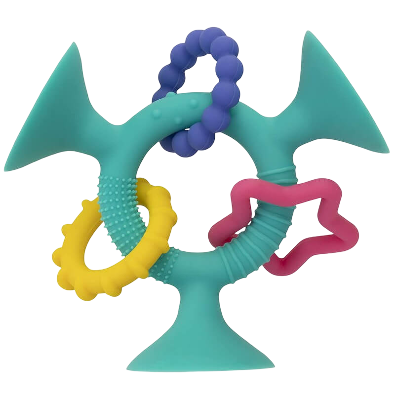 Nuby Silly Suction Toys Three Prong Rings