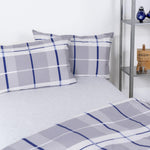 Jadaloo Anti-Dustmite Single Bed Duvet Set without Padding - Blue Checkers