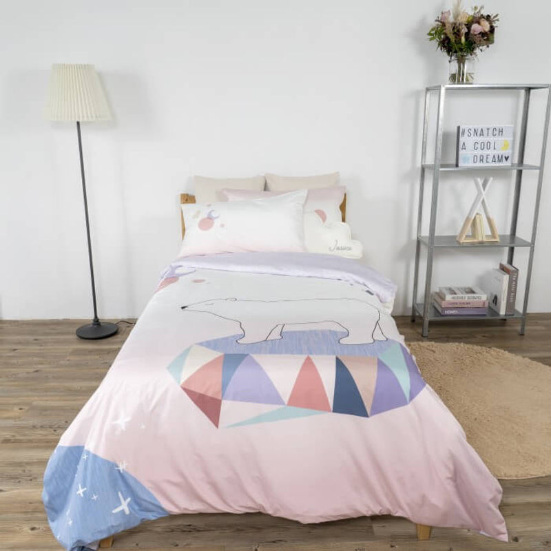 Jadaloo Anti-Dustmite Single Bed Duvet Set without Padding - Dear Bear