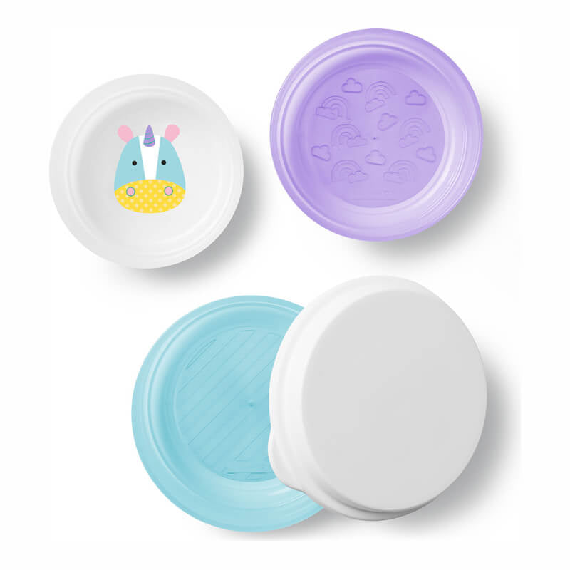 Skip Hop Zoo Smart Serve Non-Slip Bowls - 3 Pack