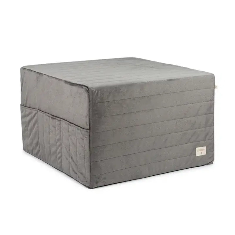 Nobodinoz Sleepover Pouf Folding Mattress - Slate Grey