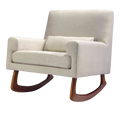 Babyletto Sleepytime Rocker - Oatmeal Linen w/ Walnut Legs