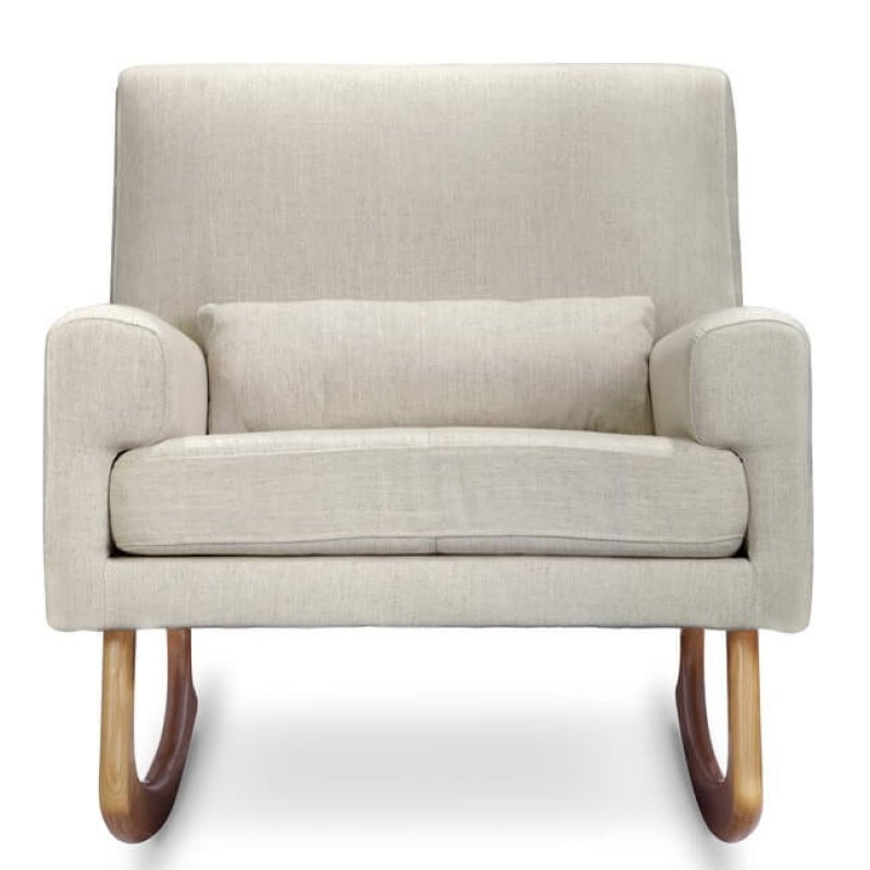 Babyletto Sleepytime Rocker - Oatmeal Linen w/ Light Legs