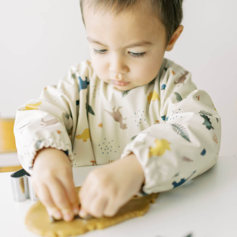 Milk It Baby Sleeved Bib - Dino Dreams