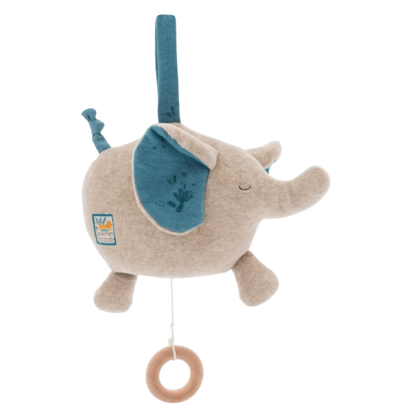 Moulin Roty Sous Mon Baobab Musical Elephant 23cm