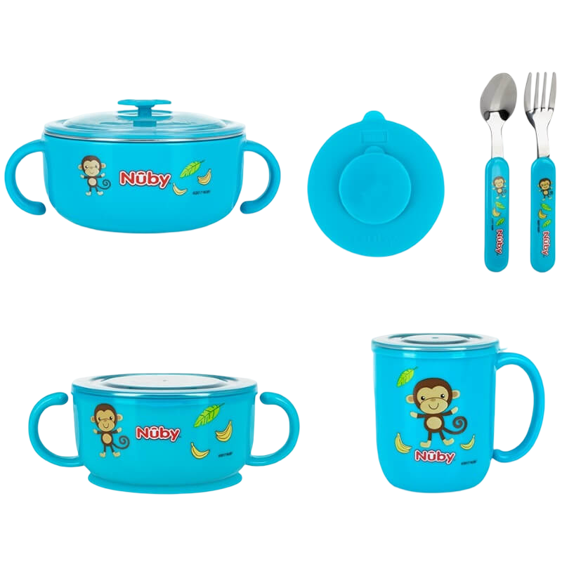 Nuby Stainless Steel Feeding Set