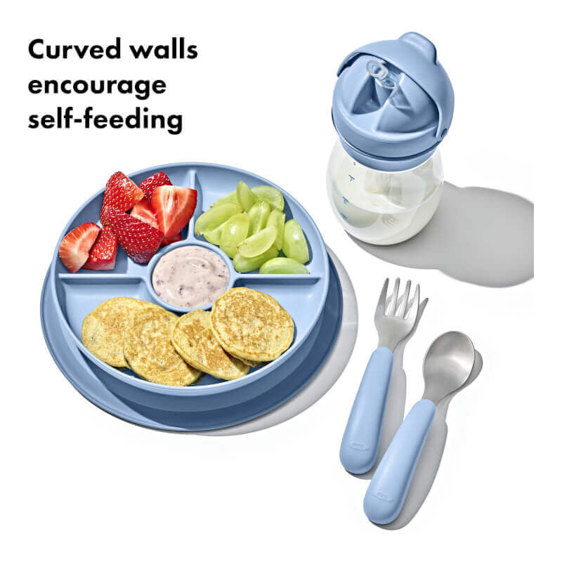 OXO Tot Stick & Stay Suction Divided Plate