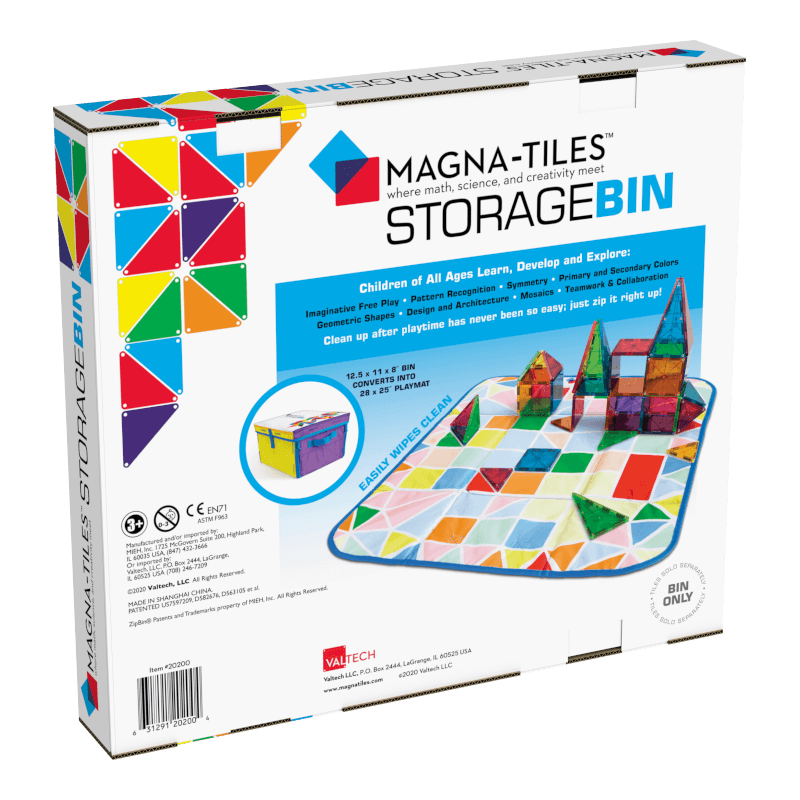 Magna-Tiles 可折疊收納箱和遊戲墊