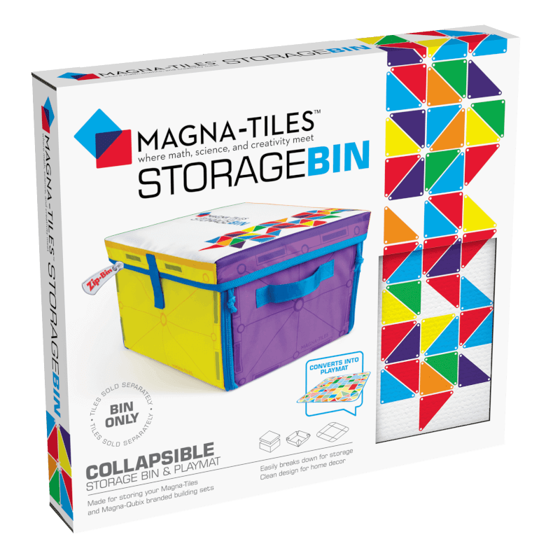 Magna-Tiles 可折疊收納箱和遊戲墊
