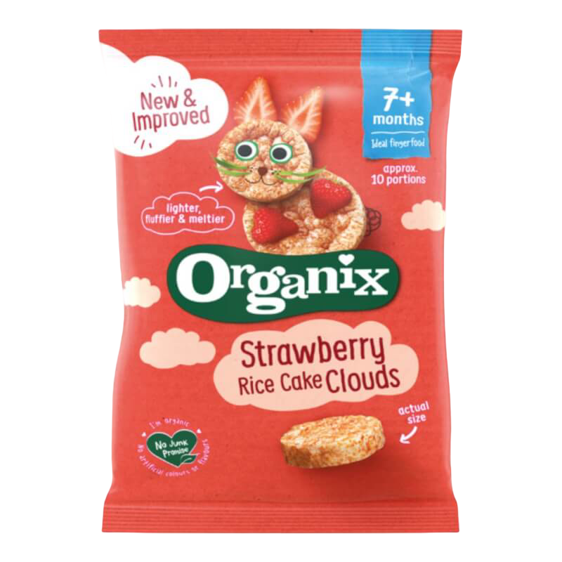 Organix Strawberry Rice Cake Clouds 40g (7 mos+)