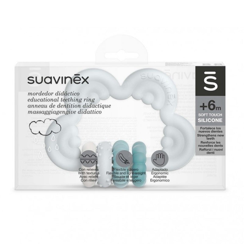 Suavinex Cloud Silicone Educational Teething Ring