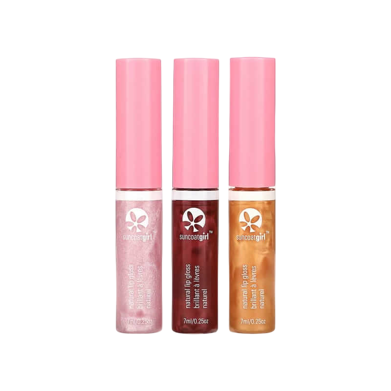 Suncoat Girl Natural Lip Gloss 3 Piece Set 0.23 oz (7 ml) Each