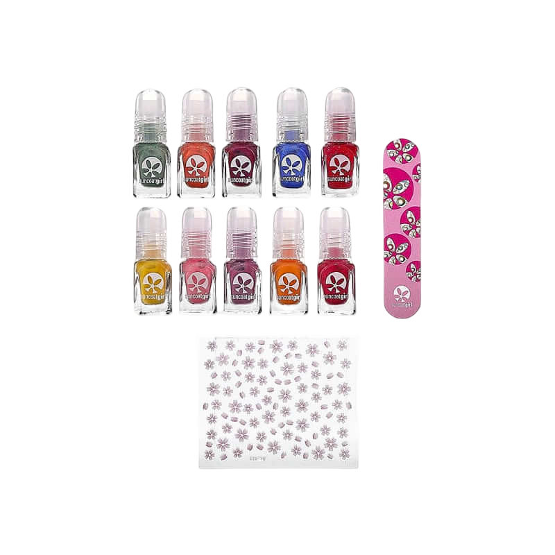Suncoat Girl Water-Based Nail Polish Kit Party Palette 12 Piece Kit