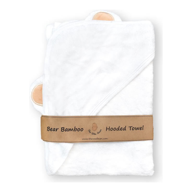 The Wee Bean Super Soft Bamboo Hooded Towel + Washcloth Set
