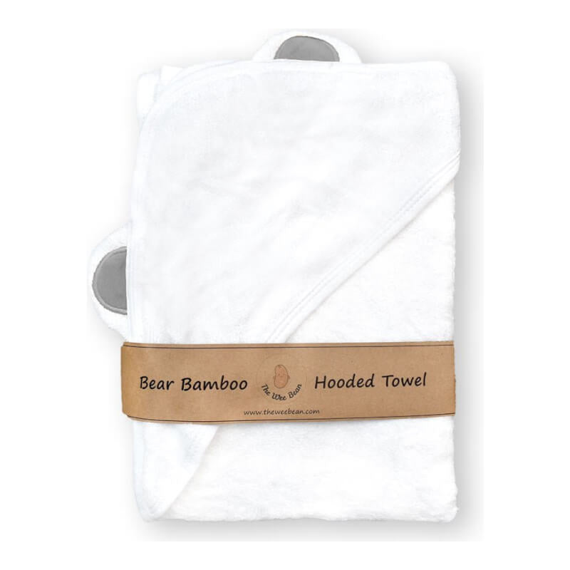 The Wee Bean Super Soft Bamboo Hooded Towel + Washcloth Set