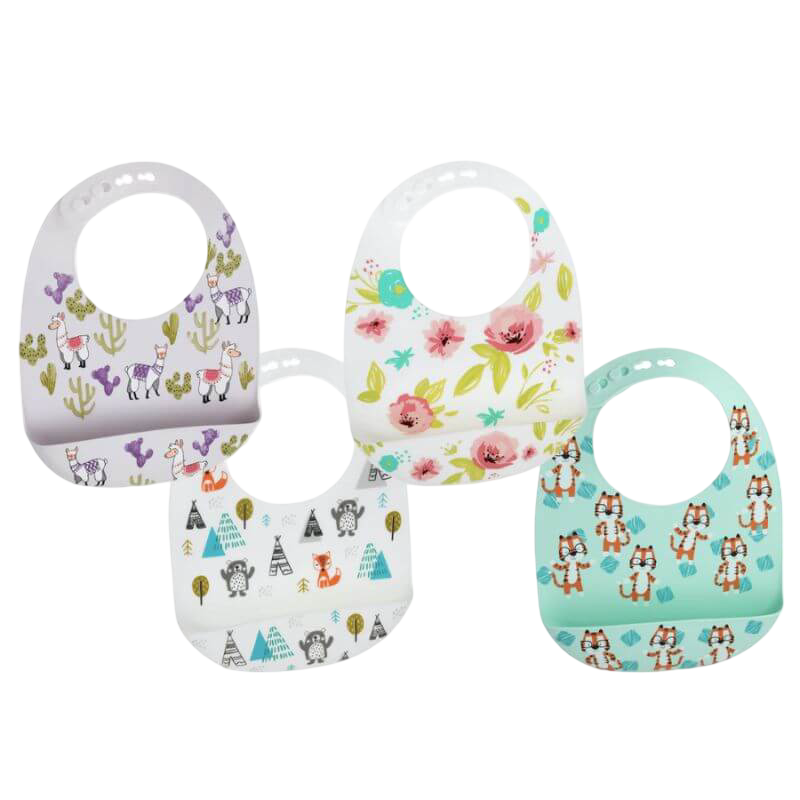 Nuby Super Soft Printed Silicone Bib