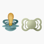 BIBS 至尊對稱乳膠安撫奶嘴 - 海島藍/鼠尾草綠（2個裝）