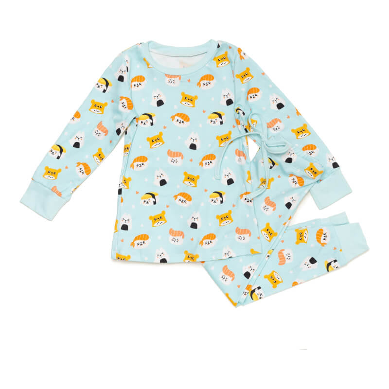 Cotton Pigs Sushi Animals Organic PJ Set