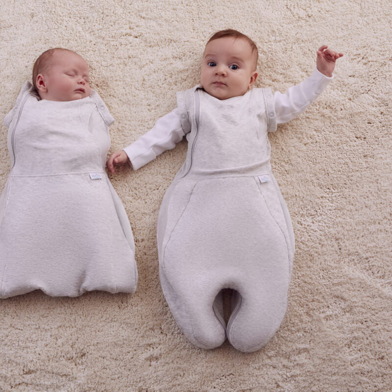 Purflo Swaddle to Sleep Bag - Minimal Grey - 0.5 Tog - 0-4m