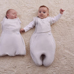 Purflo Swaddle to Sleep Bag - Minimal Grey - 0.5 Tog - 0-4m