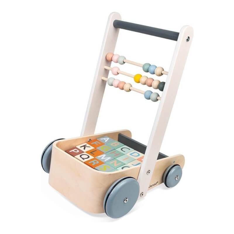 Janod Sweet Cocoon Cart with ABC Blocks