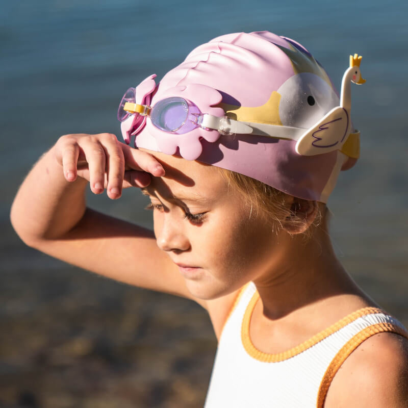 SUNNYLiFE Swimming Cap - Princess Swan Multi
